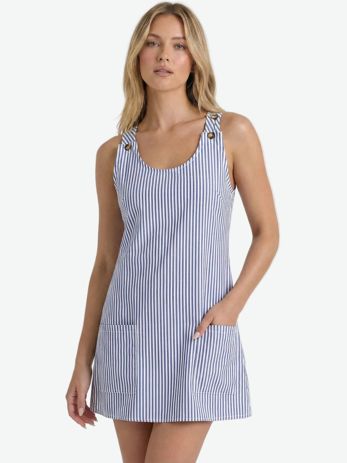Casual Striped A-Line Mini Dress