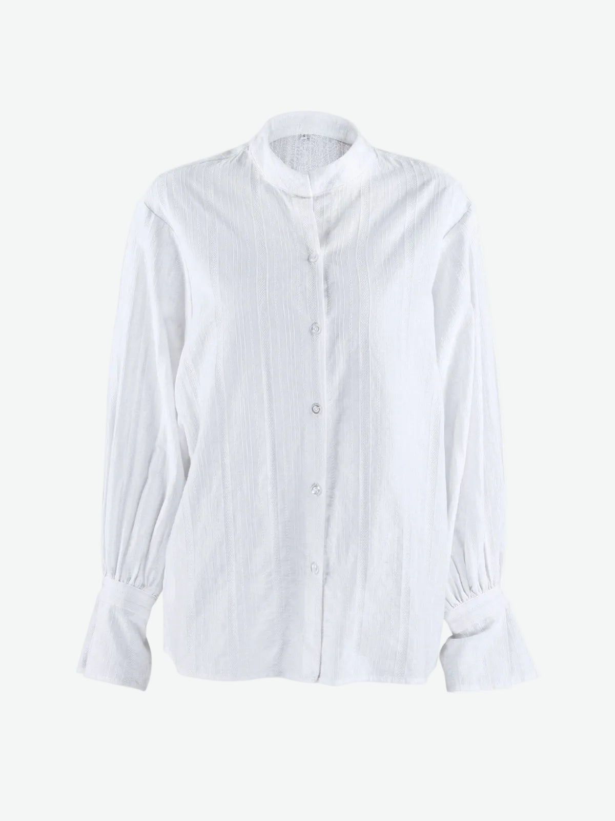 Mandarin Collar Flare Cuff Shirt
