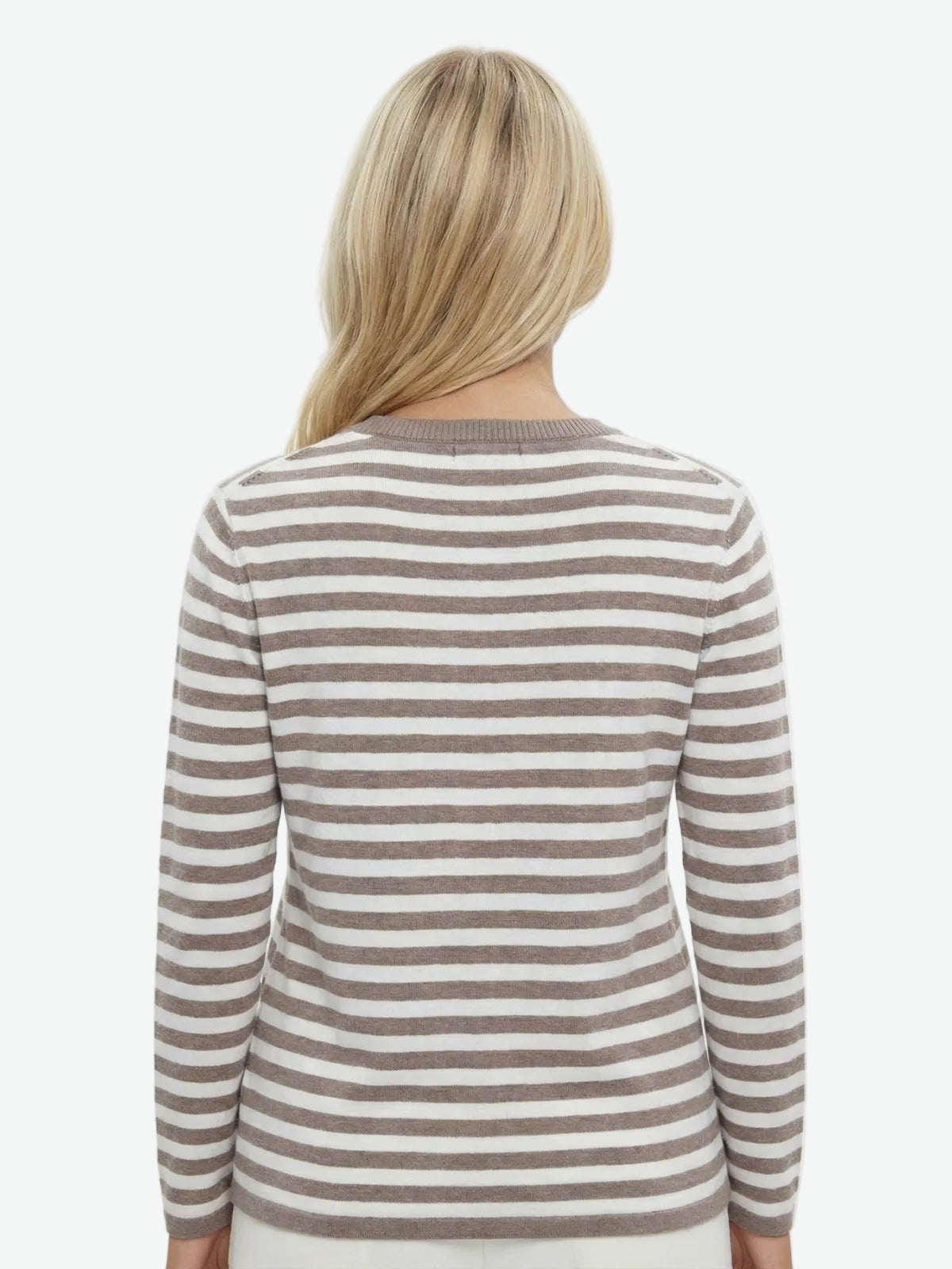 Striped Crew Neck Knit Sweater