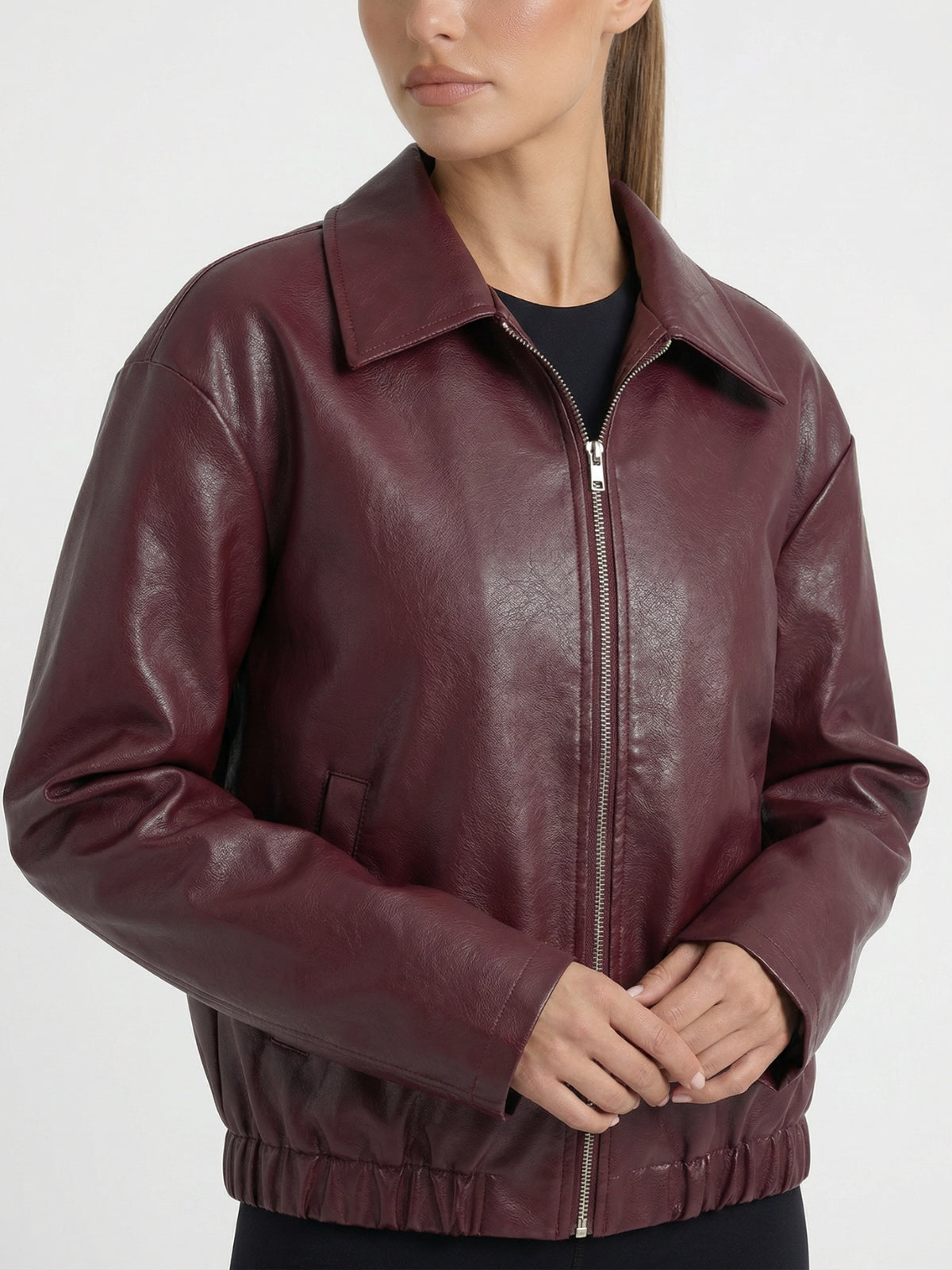 Vintage Style Faux Leather Jacket