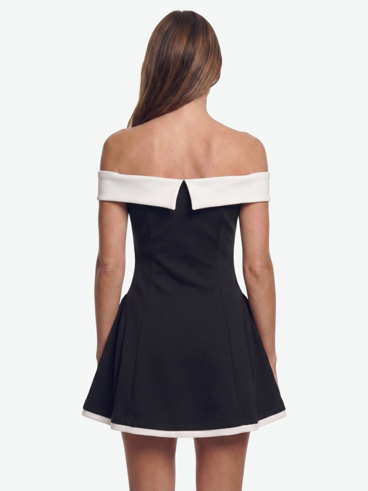 Contrast Flare Mini Dress