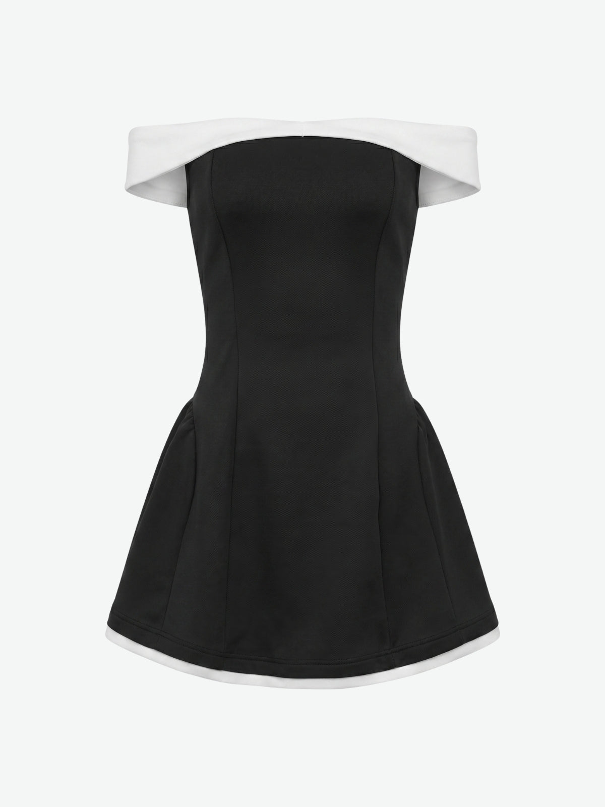 Contrast Flare Mini Dress