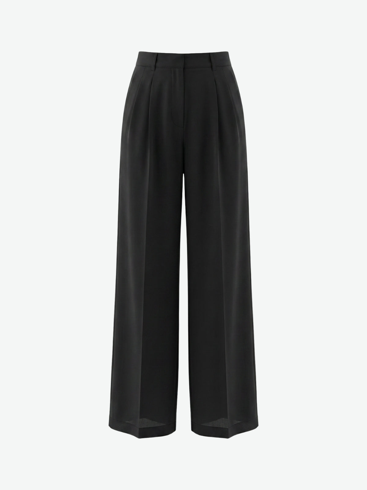 High Waist Pleated Wide Leg Trousers