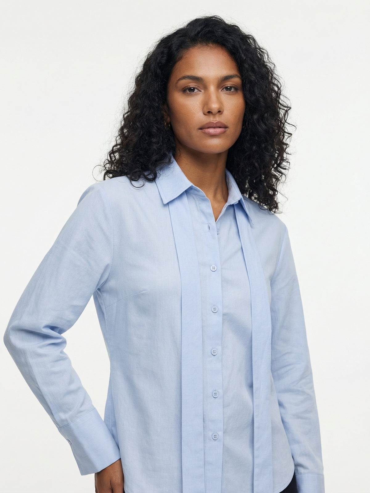 Lace-Up Back Oversized Shirt
