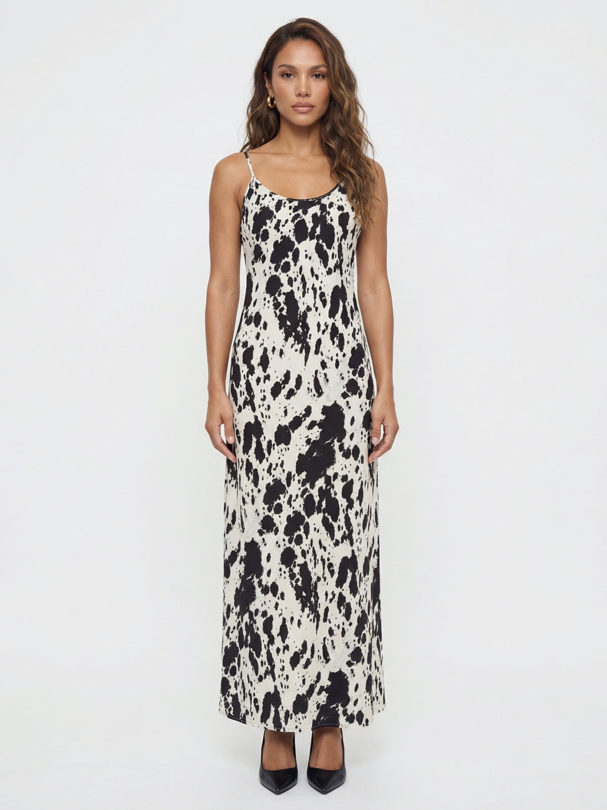 Cow Print Maxi Dress