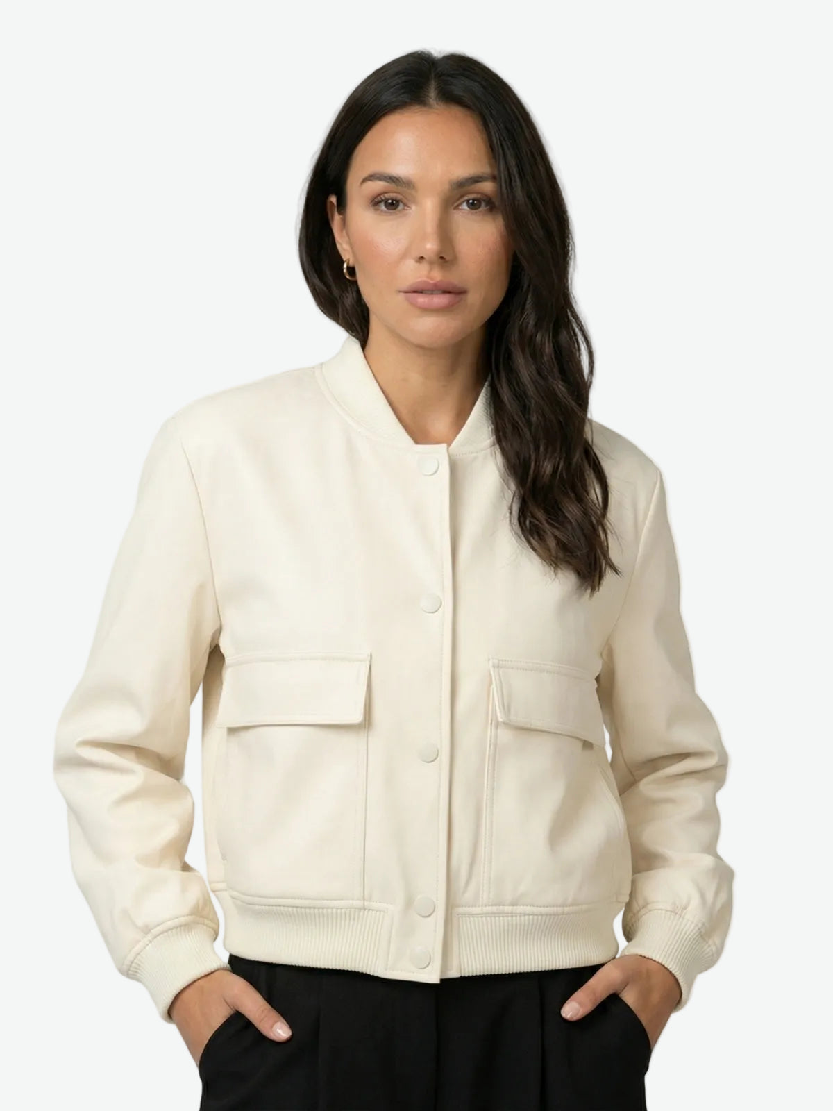 Snap Button Bomber Jacket