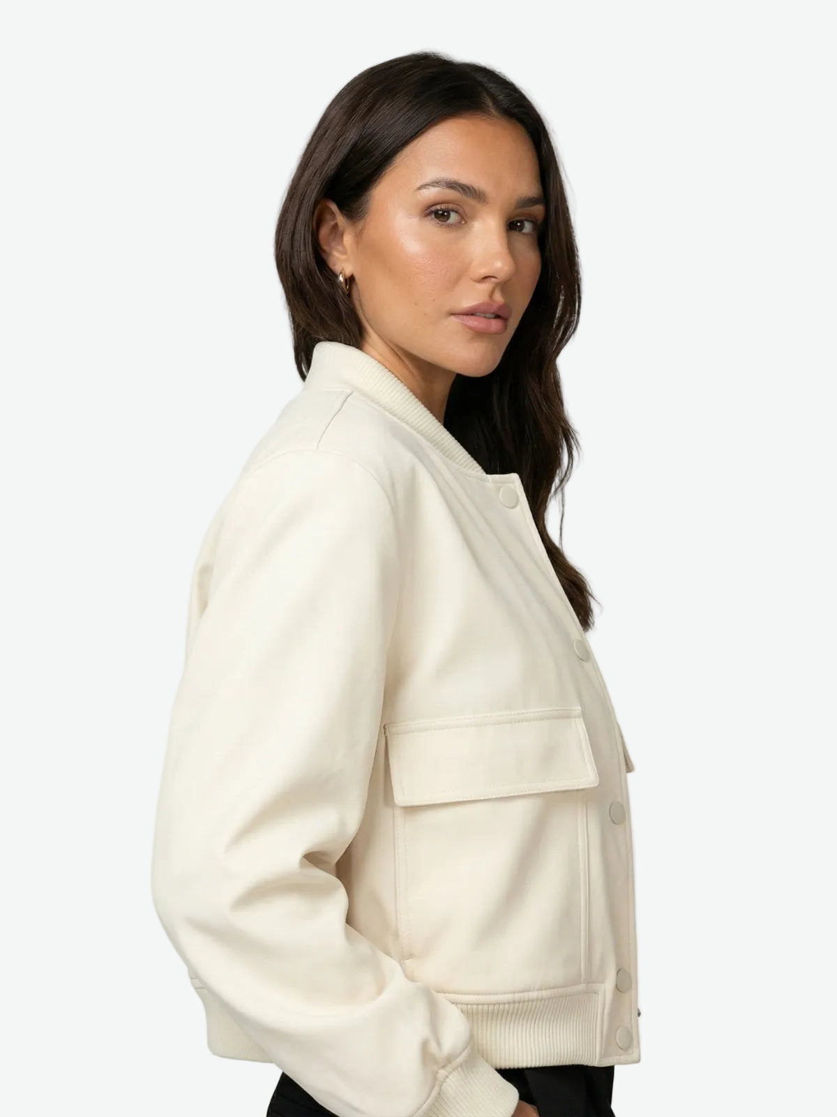 Snap Button Bomber Jacket