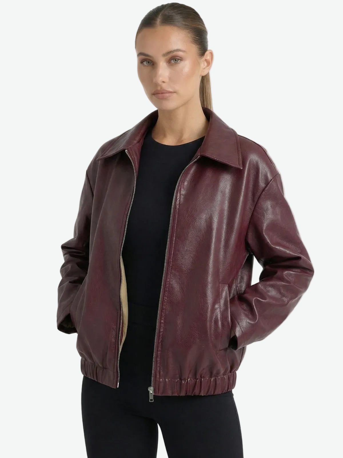 Vintage Style Faux Leather Jacket
